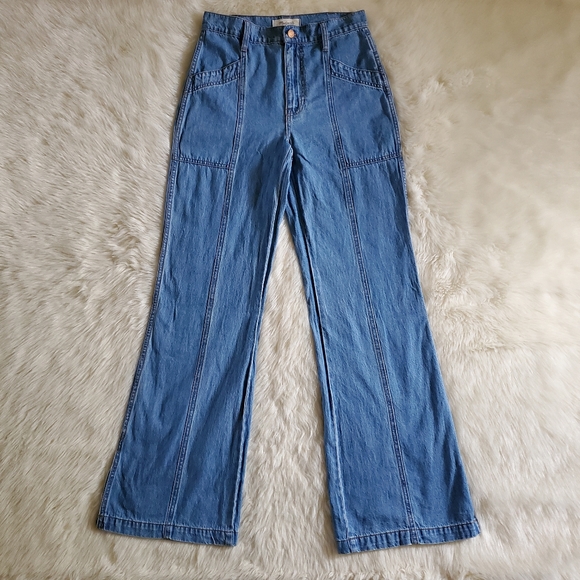 Madewell Relaxed Loose Flare Jeans Size 26 - Picture 4 of 13